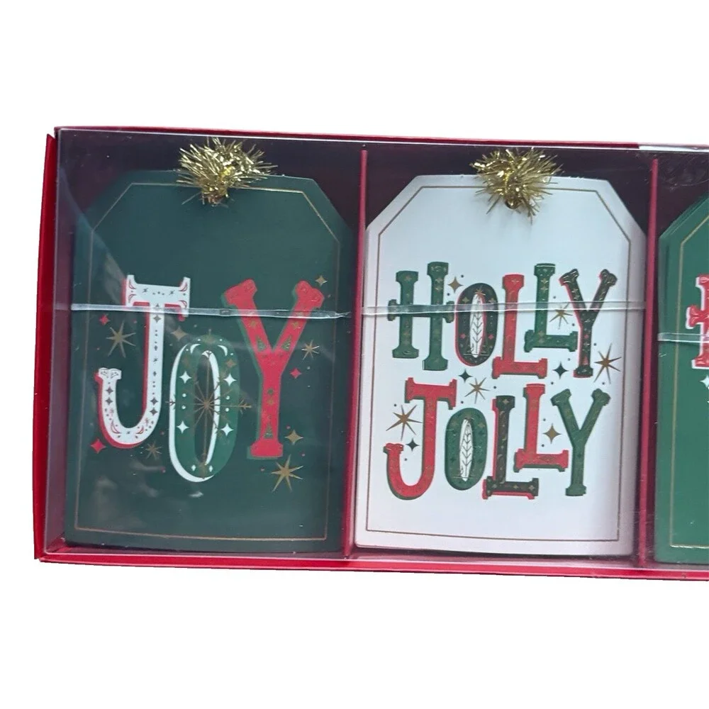 Lady Jayne Die Cut Christmas Gift Tags 4 Designs 16 CT 3.25x4